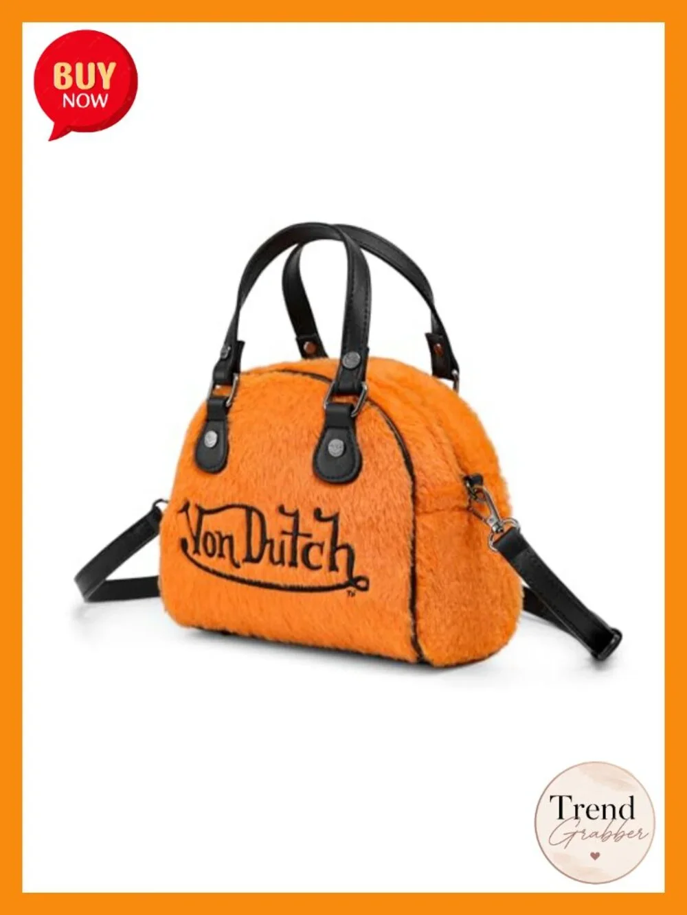 Faux Leather Bowling Bag with Adjustable Strap, Signature Logo